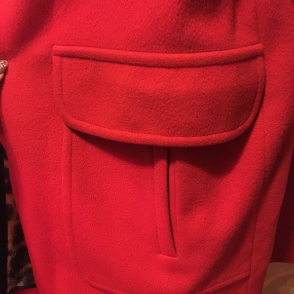 Vintage Penguin Red & Leopard winter coat XL 14/16 - Picture 5 of 8